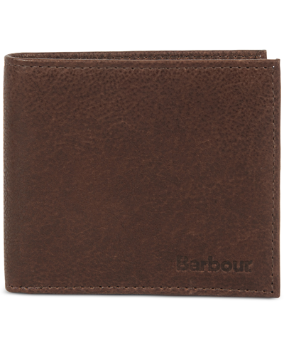 Barbour Men's Padbury Leather Wallet In Dark Brown