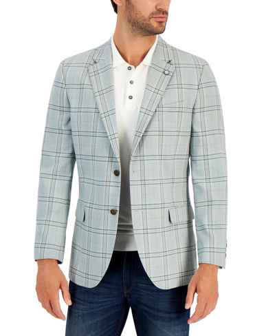 Nautica Men's Modern-fit Plaid Sport Coat In Med Gray