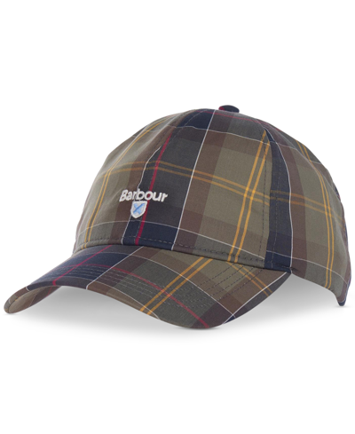 Barbour Peaked Hat Green Cotton Man In Classic Tartan