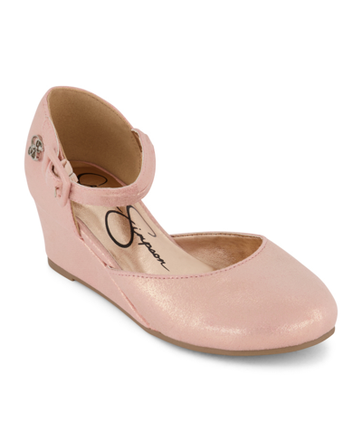 Jessica Simpson Little Girls Dress Wedge Sandal In Rose Gold - Tone
