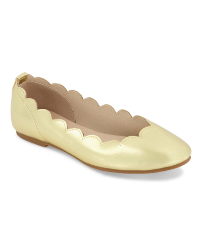 Jessica Simpson Kids' Little Girls Ballet Flat In Gold - Tone