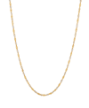 Italian Gold Polished Two Tone Diamond Cut Singapore Chain In 10k Yellow Gold In Two-tone
