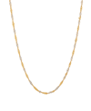 Italian Gold Polished Two Tone Diamond Cut Singapore Chain In 10k Yellow Gold In Two-tone