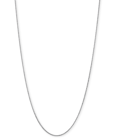 Italian Gold Wheat Link 18" Chain Necklace In 14k White Gold