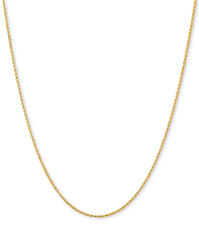 Italian Gold Wheat Link 18" Chain Necklace In 14k Gold In Yellow Gold