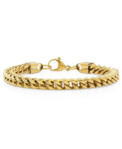 Steeltime Men's 18k Gold-plated Stainless Steel Figaro Link Bracelet