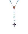 Steeltime Men's Ion Plating Stainless Steel Rosary Necklaces In Multi