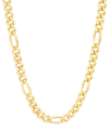 MACY'S MEN'S FIGARO LINK 22" CHAIN NECKLACE IN 14K GOLD-PLATED STERLING SILVER
