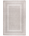 Liora Manne Malibu Etched Border 7'10" X 9'10" Outdoor Area Rug In Beige