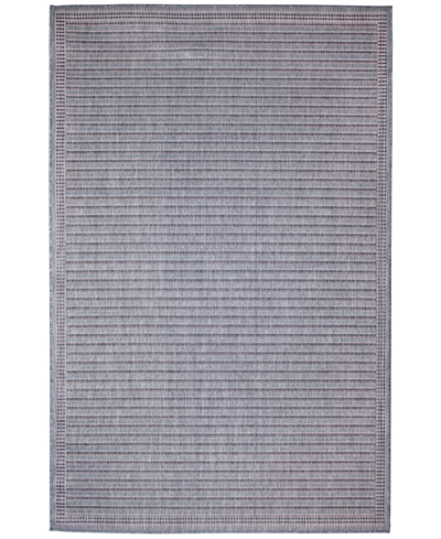 Liora Manne Malibu Simple Border 7'10" X 9'10" Outdoor Area Rug In Navy