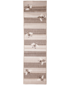 Liora Manne Malibu Sweet Bees 1'11" X 7'6" Runner Outdoor Area Rug In Beige