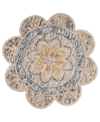 Lr Home Radiance Rdc54092 4' X 4' Round Area Rug In Gray