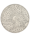 Lr Home Radiance Rdc-087 6' X 6' Round Area Rug In Ivory/gray