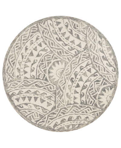 Lr Home Radiance Rdc54087 6' X 6' Round Area Rug In Gray