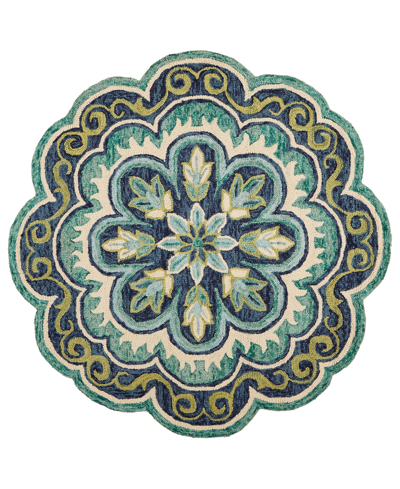 Lr Home Radiance Rdc54076 6' X 6' Round Area Rug In Green