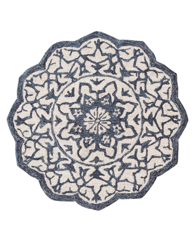 Lr Home Arabella Aba21709 3' X 3' Round Area Rug In Denim