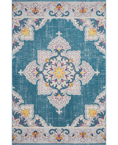 Lr Home Heirloom Hrl81461 5'3" X 7'10" Outdoor Area Rug In Blue