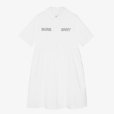 Burberry Teen Girls White Shirt Dress