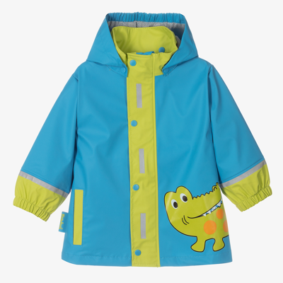 Playshoes Kids' Boys Blue Crocodile Raincoat