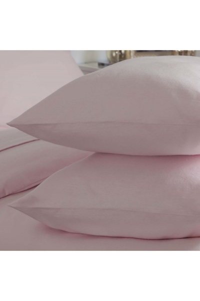 Belledorm Brushed Cotton Housewife Pillowcase (pair) (powder Pink) (one Size)