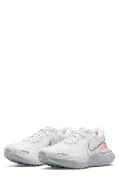 Nike React Infinity Run Flyknit 2 Running Shoe In White/ Black/ Pink Blast