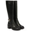 GIANVITO ROSSI RIBBON DUMONT LEATHER KNEE-HIGH BOOTS