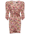 Isabel Marant Alinza Stretch Silk Printed Mini Dress In Papaya