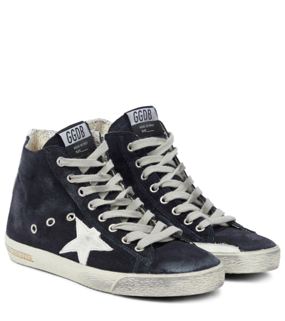 Golden Goose Francy Sneakers In Midnight Blue And White Women