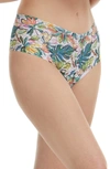 Hanky Panky Women's Bold Blooms Retro Thong Underwear Pr9k1926 In Palm Springs