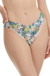 Hanky Panky Print Lace Original Rise Thong In Palm Springs