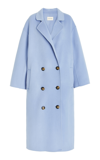 Loulou Studio Borneo Double-breasted Wool And Cashmere-blend Coat In Blue