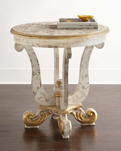 Peninsula Home Collection Athena Entry Table In Antique White