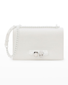 Alexander Mcqueen Skull Jewel Croc-embossed Shoulder Bag