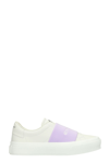 Givenchy White & Purple City Sport Sneakers In White