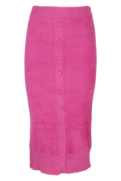 Rotate Birger Christensen Rotate Edith Knit Skirt In Pink