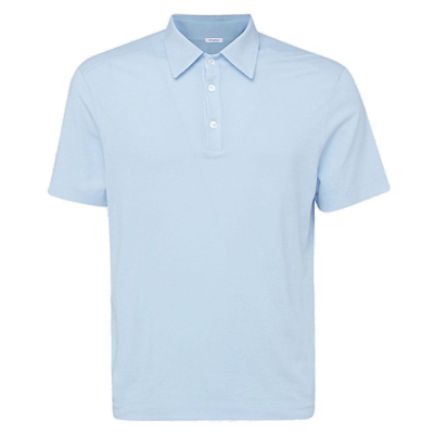 Malo Short-sleeve Cotton Polo Shirt In Blue