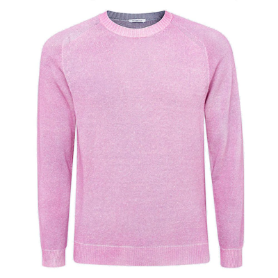 Malo Crewneck Knitted Jumper In Pink