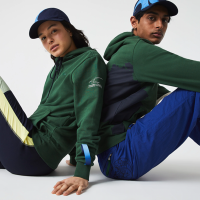 Lacoste Unisex Sport X Thã©o Curin Organic Cotton Hoodie In Green