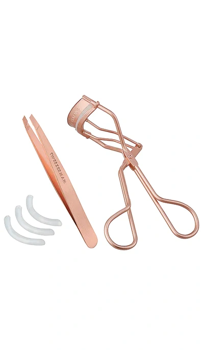 Tweezerman Brow And Lash Gift Set In Rose Gold