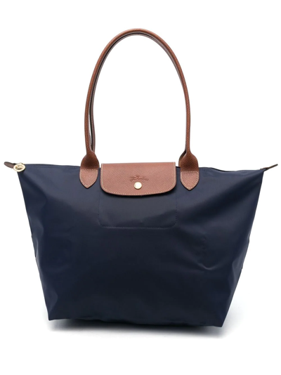Longchamp Le Pliage Original Large Shoulder Bag In Blue