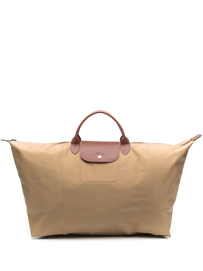 Longchamp Le Pliage Holdall In Neutrals