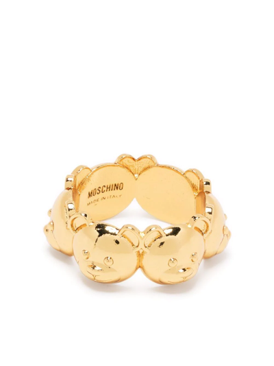 Moschino Teddy Bear Ring In Gold