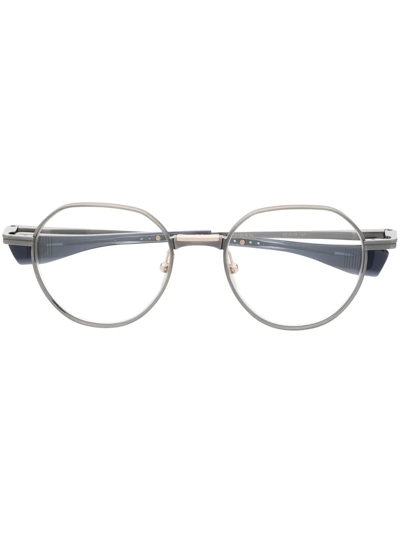 Dita Eyewear Vers-one Geometric-frame Glasses In Silber