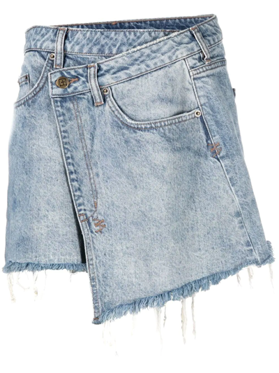 Ksubi The Rap Denim Skirt In Blau