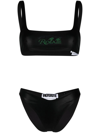 Rotate Birger Christensen Pearla Recycled Polyester Blend Bikini In Black