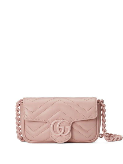 Gucci Gg Marmont腰包 In Pink