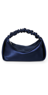 Alexander Wang Blue Mini Scrunchie Top Handle Bag In Night Sky