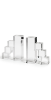 TIZO DESIGN CRYSTAL BOOKEND PAIR CLEAR