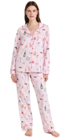Bedhead Pajamas Novelty Long-sleeve Pajama Set In Let's Do Brunch