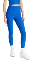 Beyond Yoga At Your Leisure Space Dye High Waist Midi Leggings In Wayfinder Blue-wave